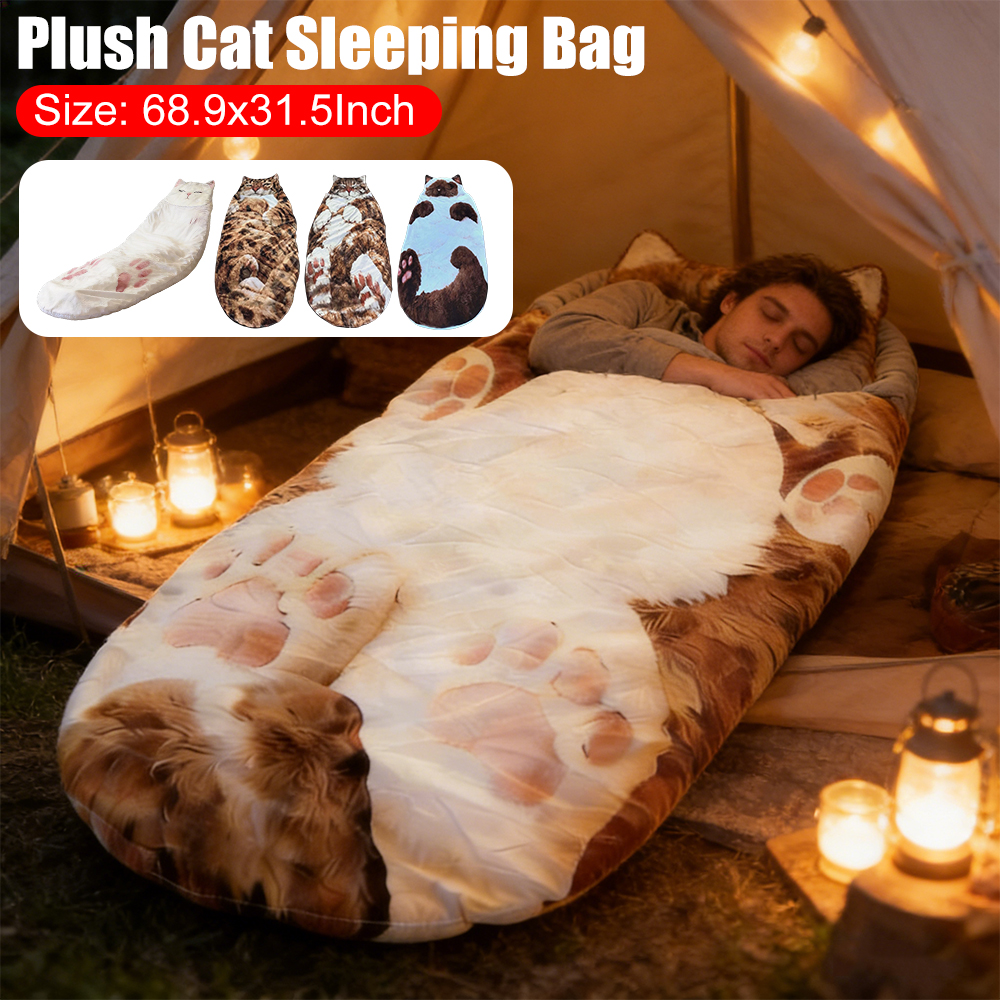 Fleece Sleep Bag - Large Sleeping Bag Cat Envelope Animal