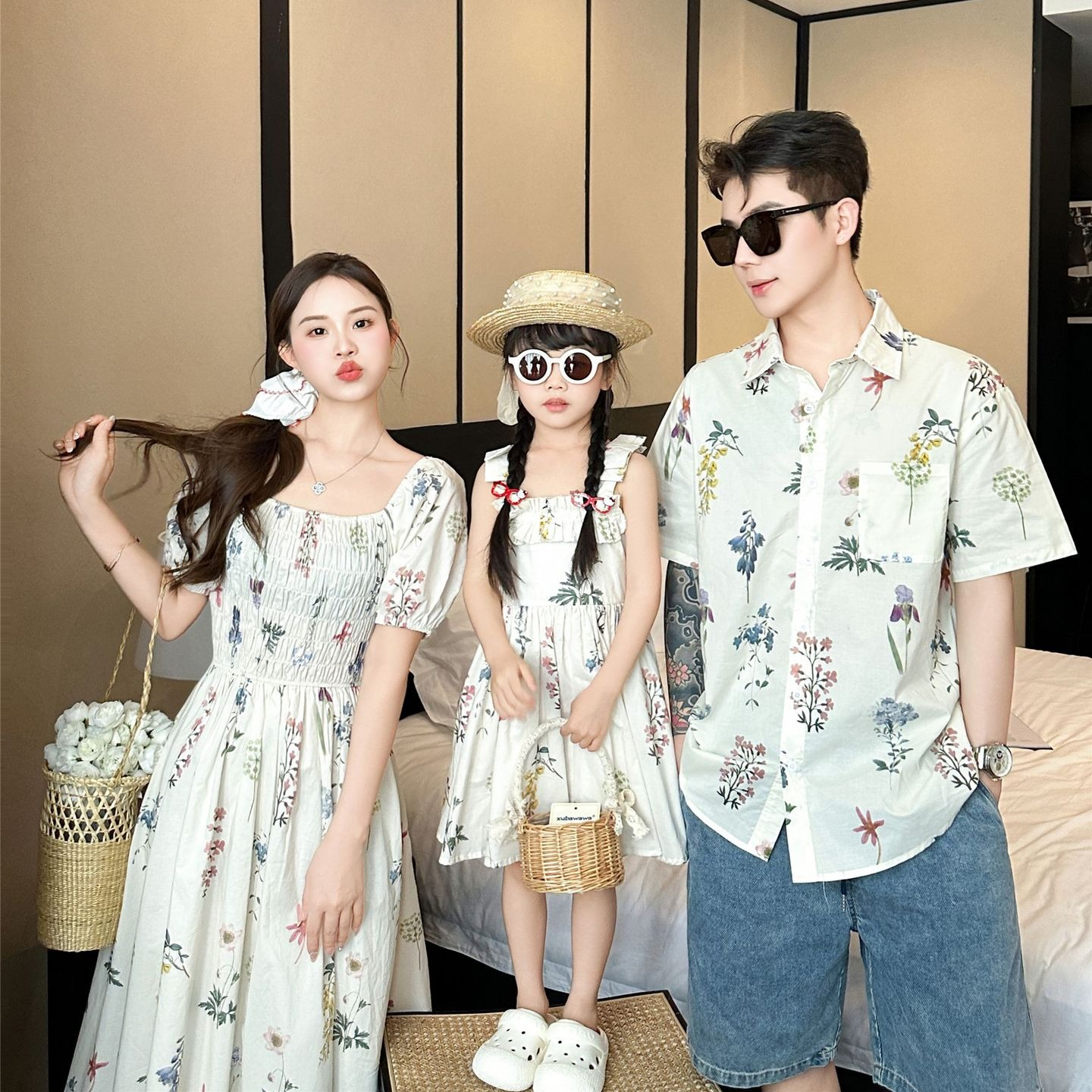 Baby Clothing Korea - Couple Vacation Family Outfits Mom Daughter