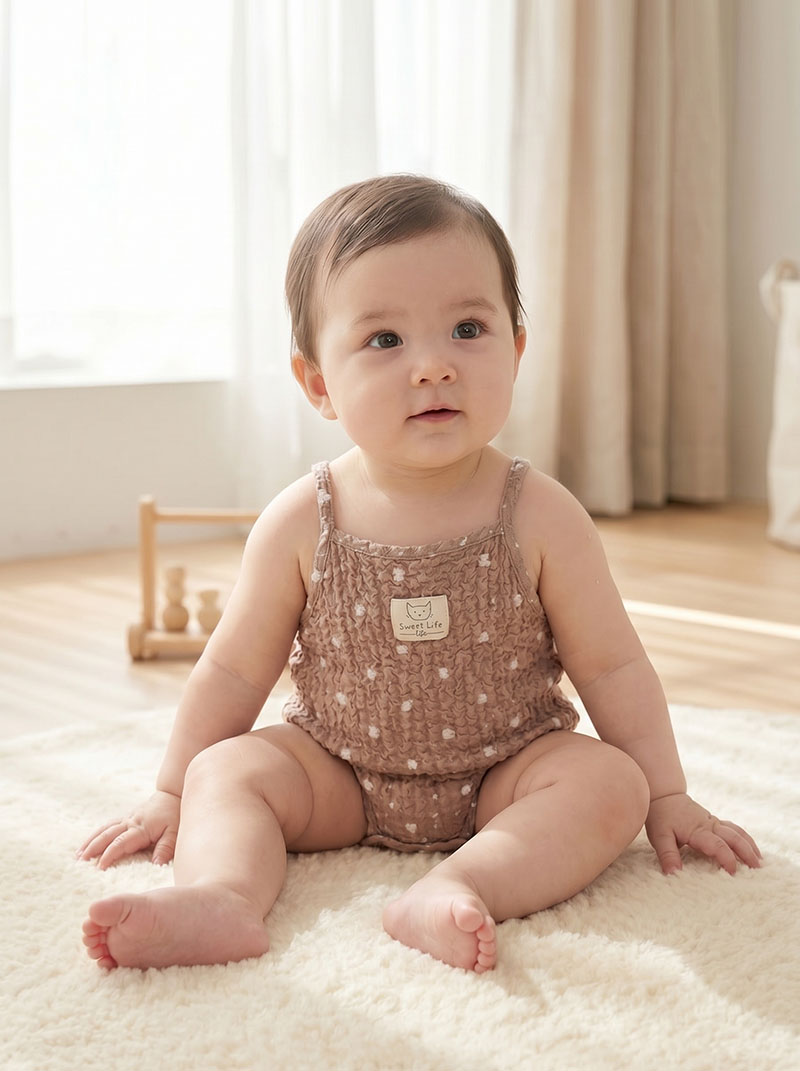 Baby Clothing Korea - 0-24M Summer Baby Bodysuit Cartoon Dots