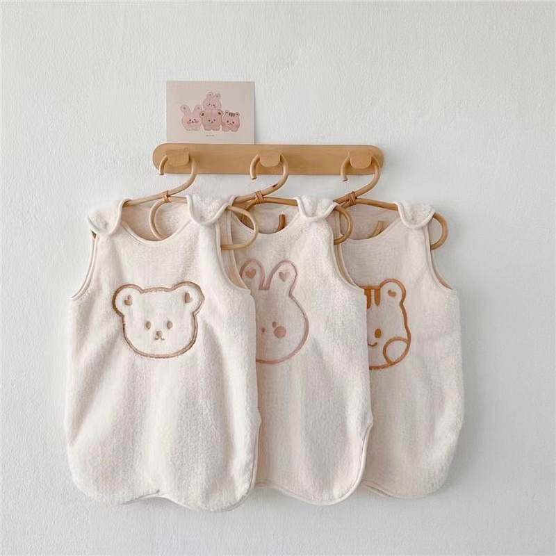 Fleece Sleep Bag - Baby's winter fleece sleeveless sleeping bag