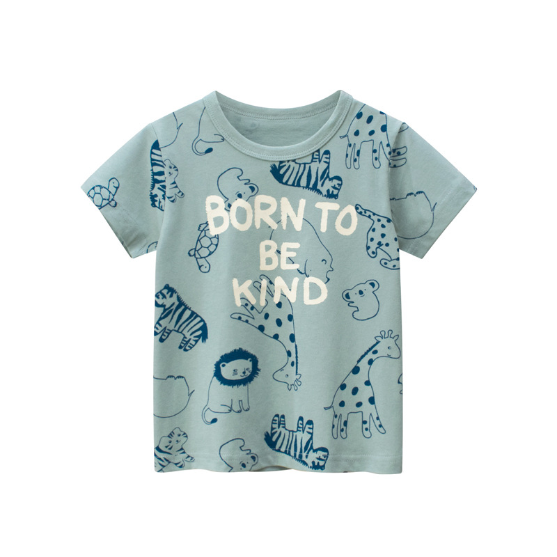 Baby Clothing Korea - 2-9 Years Children Short Sleeve T-shirts