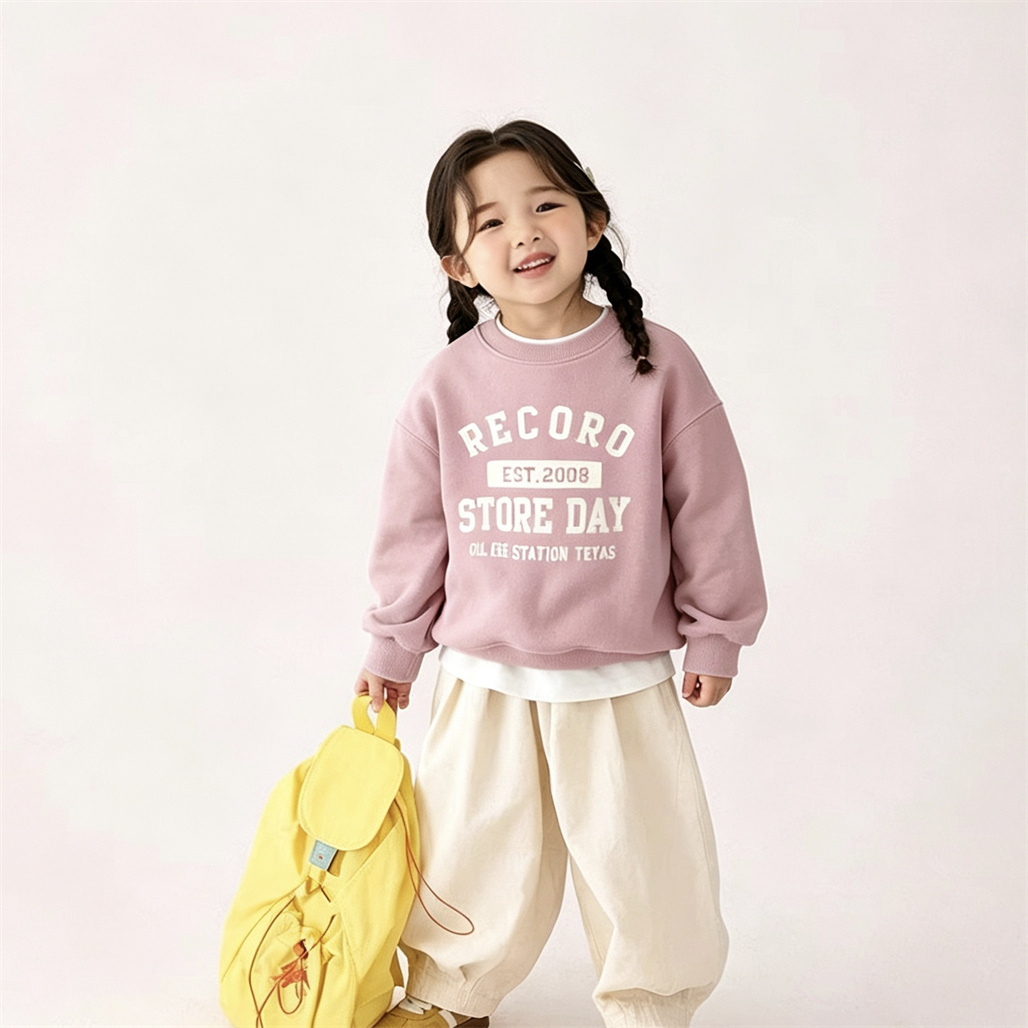 Baby Clothing Korea - Korean Style Clothes Letter Print Sweatshirt