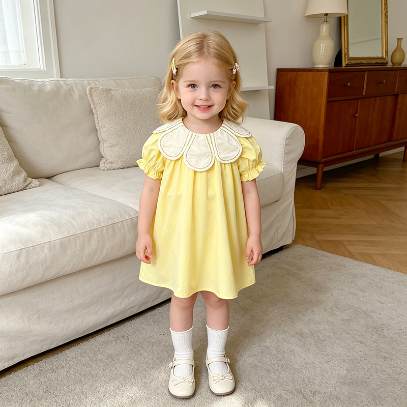 Baby Clothing Korea - Summer New 2-6Yrs Baby Dress Girl